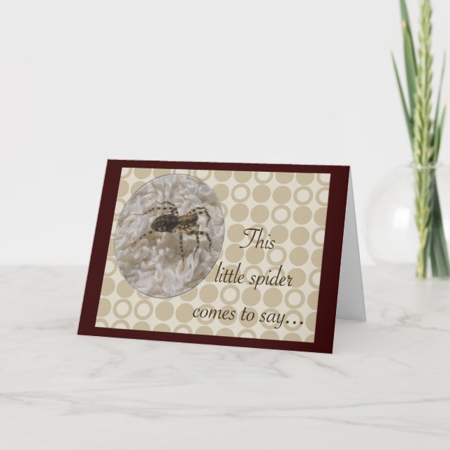 Carte d'anniversaire Little Spider (Devant)