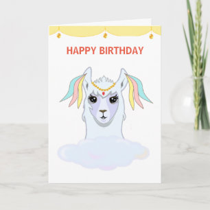 Carte d'anniversaire Llama
