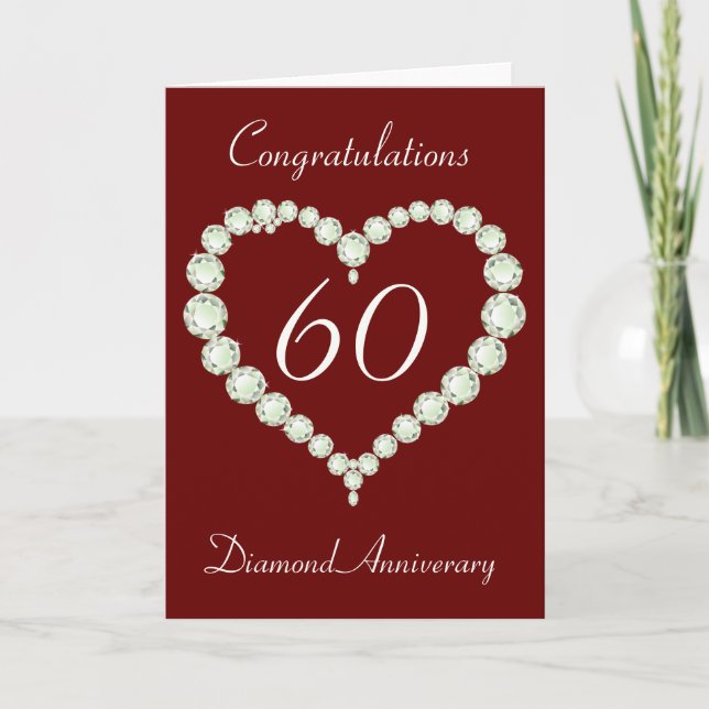 Carte d'anniversaire Love Heart Diamond (Devant)