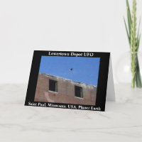Carte d'anniversaire "Lowertown Depot UFO"