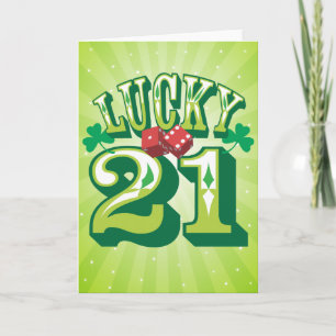 Carte d'anniversaire Lucky 21