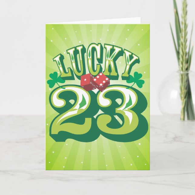 Carte d'anniversaire Lucky 23 (Devant)