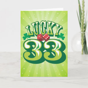 Carte d'anniversaire Lucky 33