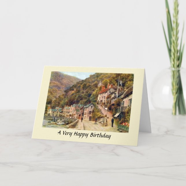 Carte d'anniversaire - Lynmouth, Devon (Devant)