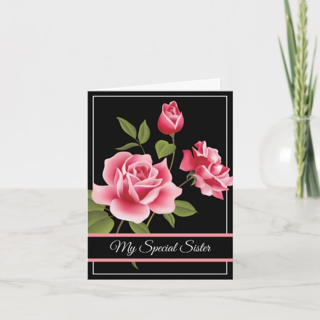 Carte d'anniversaire - Ma soeur spéciale (Devant)