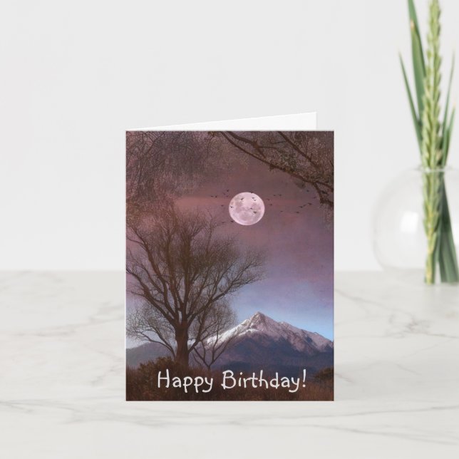 Carte d'anniversaire Magic Mountain View (Devant)