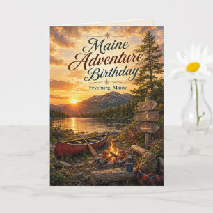 Carte d'anniversaire Maine Adventure Fryeburg Main
