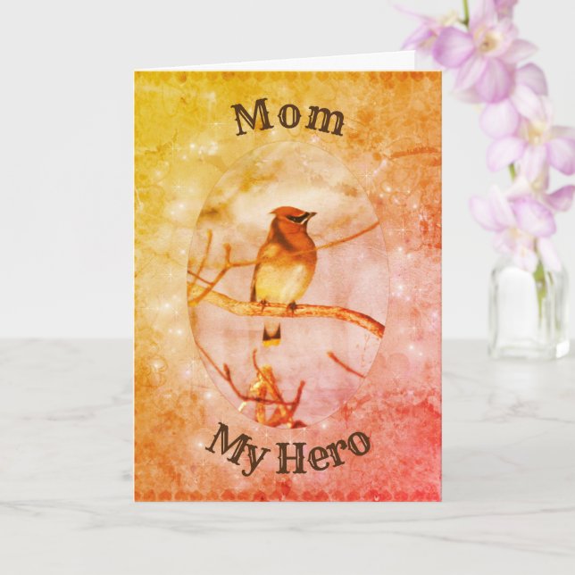 Carte d'anniversaire Maman Mon Héros cire (Orchidée)