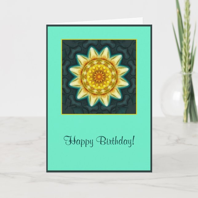 Carte d'anniversaire Mandala Flower Soft (Devant)