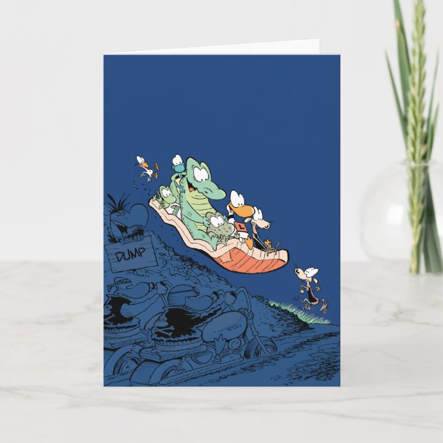 Carte d'anniversaire marécageuse (Devant)