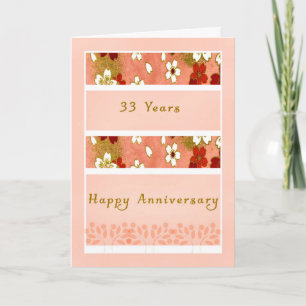 Carte d'anniversaire mariage 33e année