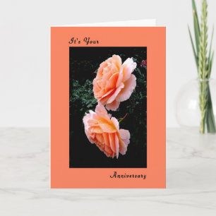 Carte d'anniversaire mariage avec Roses Sonya