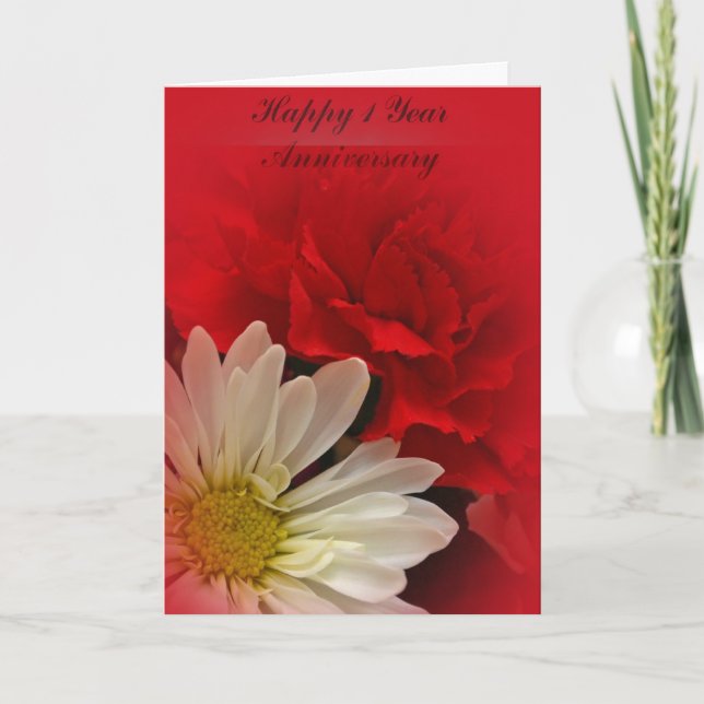 Carte d'anniversaire Mariage de première année (Devant)