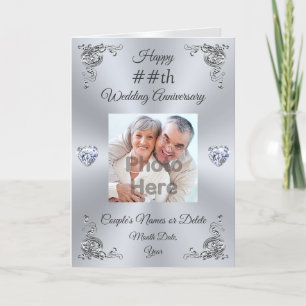Carte d'anniversaire Mariage personnalisée avec PH