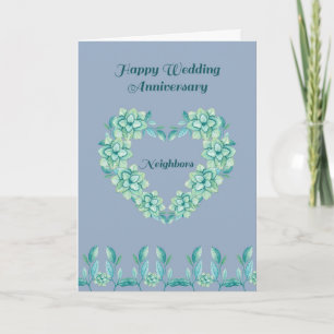 Carte d'anniversaire mariage pour les voisins en b