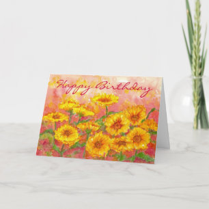 Carte d'anniversaire Marigold Autumn Flower