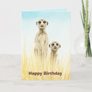 Carte d'anniversaire Meerkats