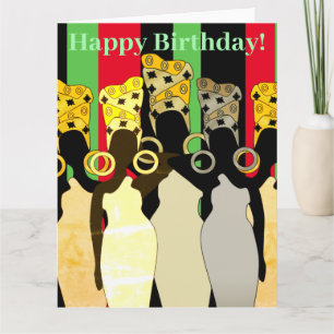 Carte d'anniversaire Melanin Queen African America