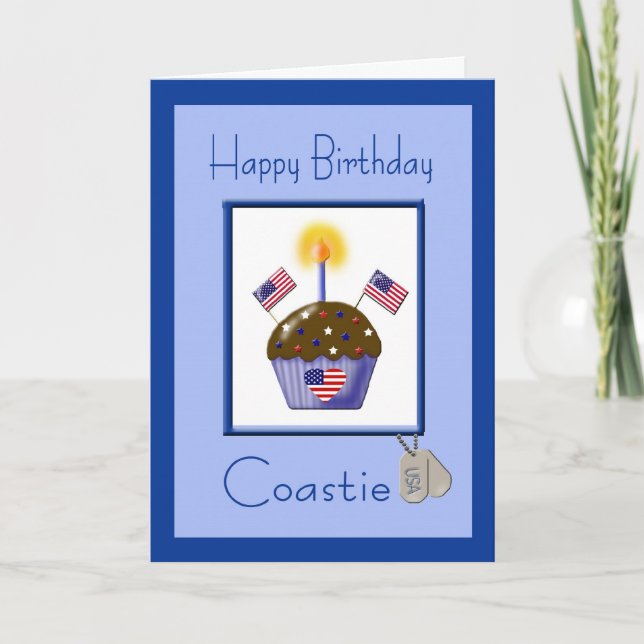 Carte d'anniversaire militaire de Coastie (Devant)