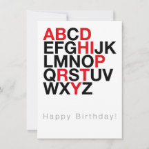 Carte d'anniversaire minimale – Typographie modern