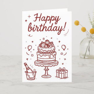 Carte d'anniversaire minimaliste