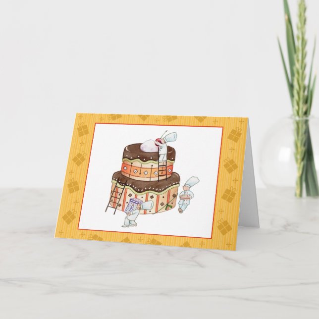 Carte d'anniversaire minuscule de chefs (Devant)