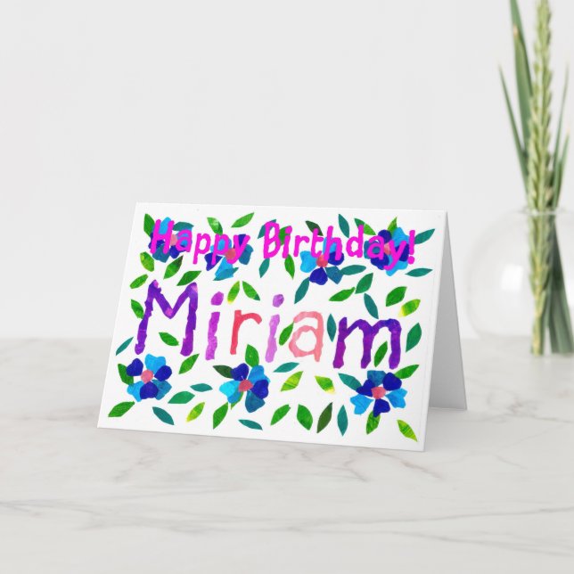 Carte d'anniversaire "Miriam" (Devant)