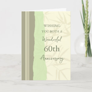 Carte d'anniversaire moderne du 60e Mariage