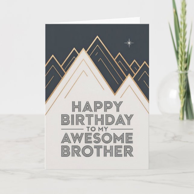 Carte d'anniversaire moderne pour frère (Devant)