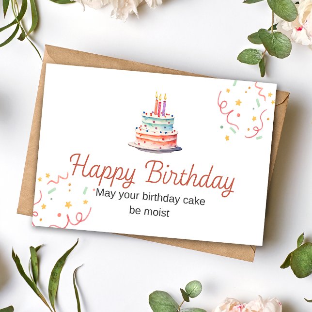 Carte d'anniversaire Moist Birday Cake Birthday (Créateur téléchargé)