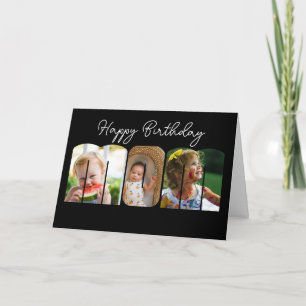 Carte d'anniversaire MOM maman photo collage famil