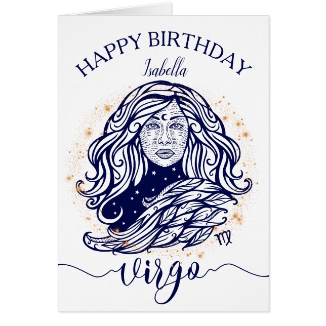 Carte d'anniversaire monochrome de marine et d'or (Devant)