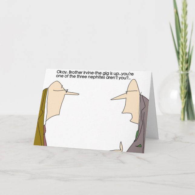 Carte d'anniversaire mormone de trois Nephites (Devant)