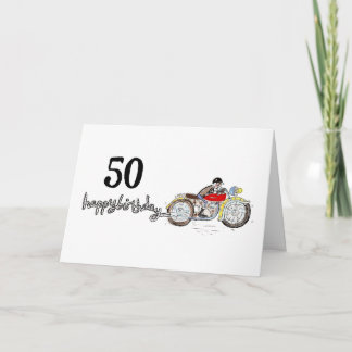 Carte d'anniversaire moto personnalisée