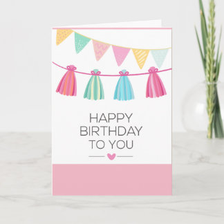 Carte d'anniversaire Multi Color Tassel