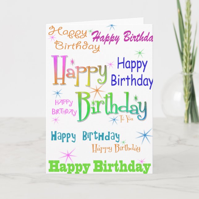 Carte d'anniversaire multiple (Devant)