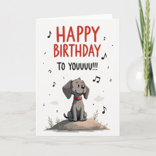 Carte d'anniversaire musicale pour chien