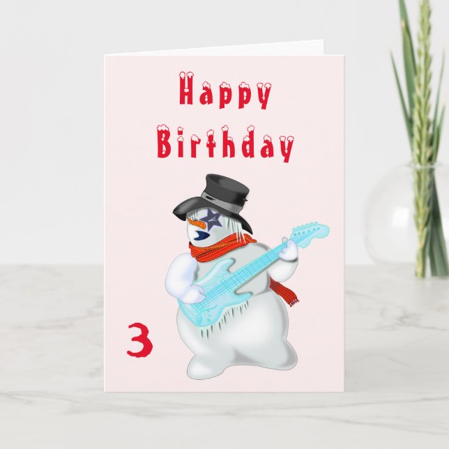 Carte d'anniversaire musicale Snowman - personnali (Devant)
