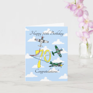 Carte d'anniversaire Mustangs 70e (Ciel bleu)