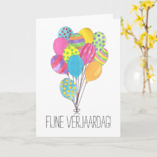 Carte d'anniversaire néerlandais