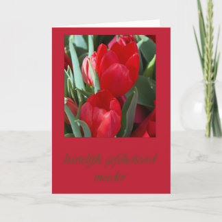 Carte d'anniversaire néerlandaise pour mère