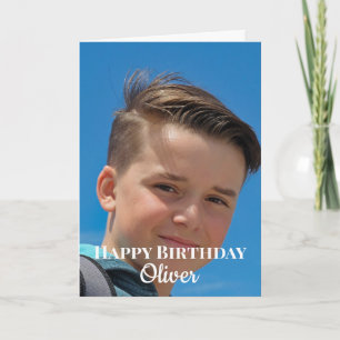 Carte d'anniversaire neveu photo personnalisée
