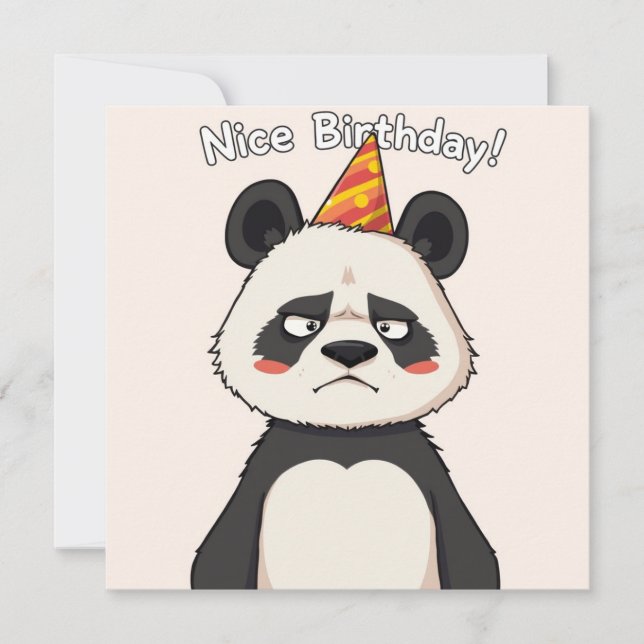 Carte d'anniversaire Nice - Panda Edition (Devant)
