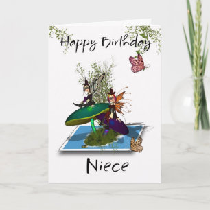 Carte d'anniversaire nièce - Fées gothiques Spring