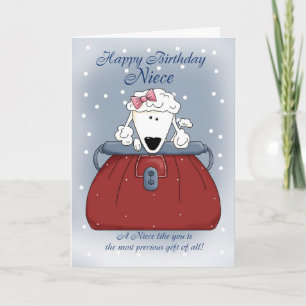 Carte d'anniversaire nièce - jolie marionnette mar