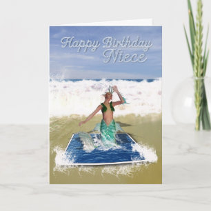 Carte d'anniversaire nièce - Sirène d'Imaginaire -