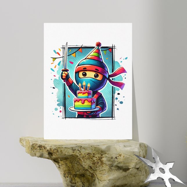 Carte d'anniversaire Ninja (Créateur téléchargé)