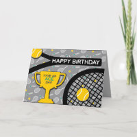 Carte d'anniversaire 🎾 🖤 noir et jaune