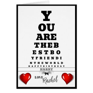 Carte d'anniversaire-Oeil-Cartes-Amusants-Coeur-Pe