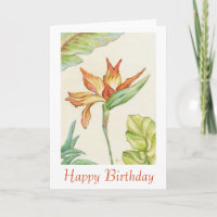Carte d'anniversaire Oiseau du Paradis
